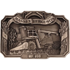 New Massey Ferguson MH 850 Tractor Harris Farmer Farming NOS Vintage Belt Buckle Farm Equipment Machinery Implement Sign Logo Ji Ih