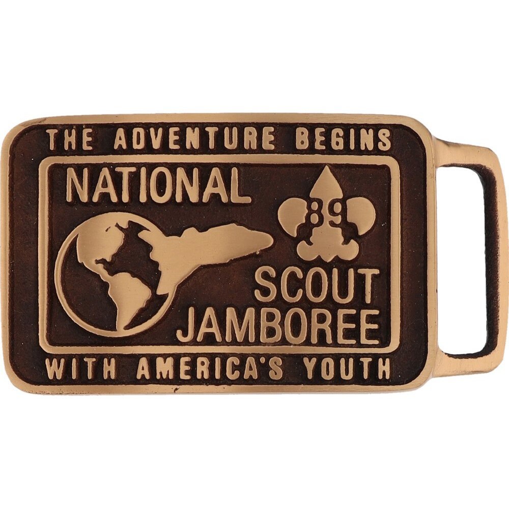 New Max Silber Boy Scout 89 12th National Jamboree Bsa Nos Vintage Belt Buckle America Scouting Commemorative Memorabilia Bronze