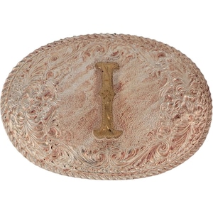 Nueva hebilla de cinturón plateada con la letra P I inicial del nombre Ian Isabella Isaac Isaiah Ivan Isabelle Iris Imani Ingrid India Índigo Ira Ida Vintage