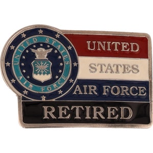 New Retired Us Air Force Usaf Airman Pilot Insignia Usn Nos Vintage Belt Buckle War Bird Aviation Eagle Military Veteran Seal Vet Officer