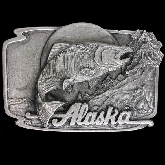 Alaska Salmon Fisherman Fishing Sun Tree Gift 198… - image 1