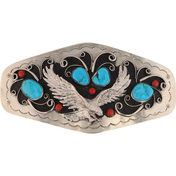 Rare Huge Crazy Native American Navajo Coral Sterling Silver Ring Rare Huge Crazy Native American Navajo Coral Sterling Silver Ring
