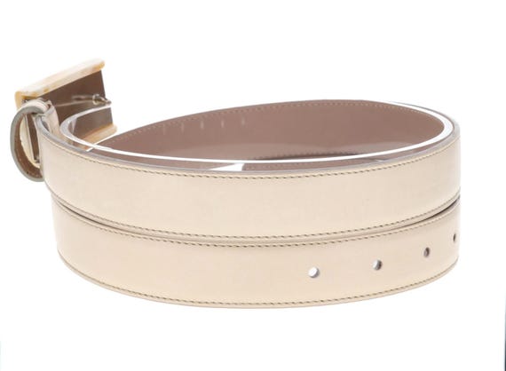 Prada Milano Marbled Rectangular Logo Buckle Leat… - image 6