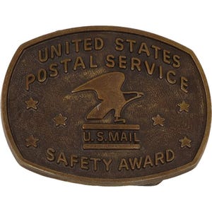 Servicio Postal de los Estados Unidos, Empleado Postal, Cartero, Hebilla de Cinturón Vintage de los años 80, Cartero, Jefe de Correos, Empleado de los Estados Unidos, Hombre Postal
