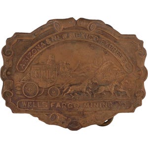 Wells Fargo ノベルティプレート 1982年製 Wells Fargo Stagecoach Bank | eBay