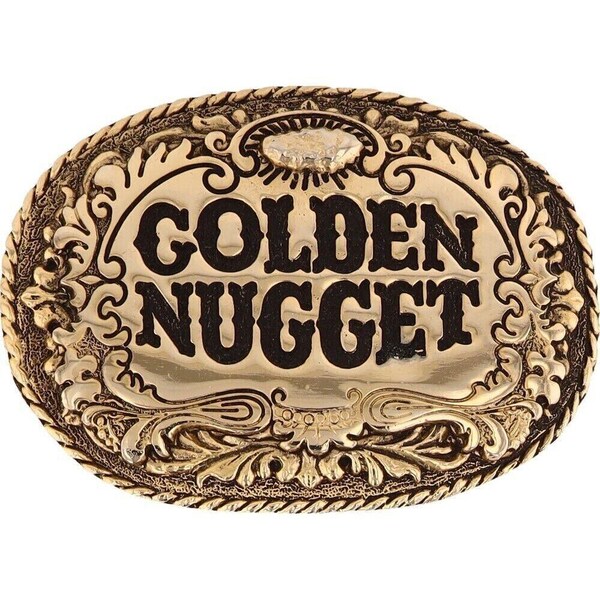 New Golden Nugget Las Vegas Nevada Table Gambling Casino 1980s Nos Vintage Belt Buckle Poker Slot Machine Gamble Game Strip Playing Player