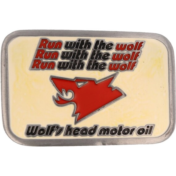 Wolfs Head Motor Oil Logo Advertising Sign Rare 1980s… Gem