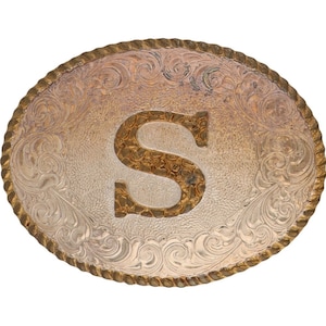 Hebilla de cinturón vintage nueva de plata con la letra P y el nombre inicial de Sam Scott, Steve Shawn, NOS, Seth, Samuel Sawyer, Steven Spencer, Stephen Sean Sterling y Shane