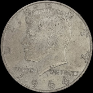 John F Kennedy Jfk Silver Half Dollar Coin Collector 1980s Vintage Belt Buckle Currency President