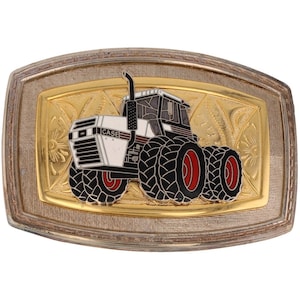 Attrezzi agricoli per trattori Case, agricoltore, agricoltura, agricoltura, fibbia per cintura vintage, aratura, semina, attrezzo, mietitrice internazionale Ji Ih