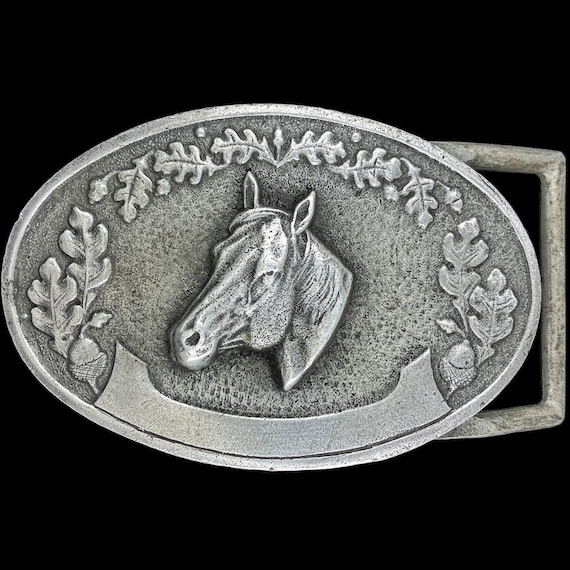 Quarter Horse Western Cowboy Cowgirl Vintage Belt Buc Gem