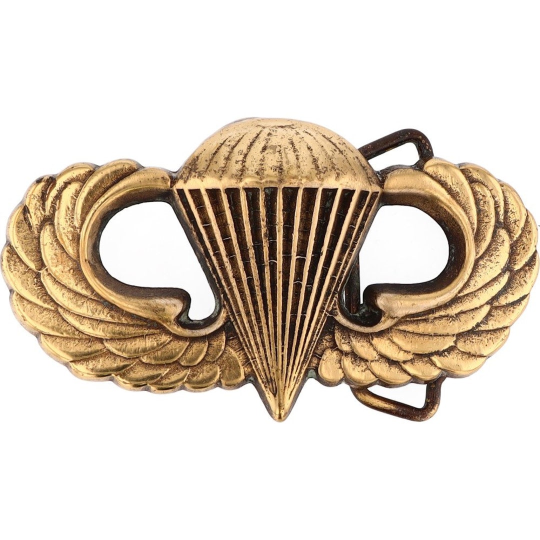 Brass Paratrooper Airborne Jump Wing Parachutist Military Etsy