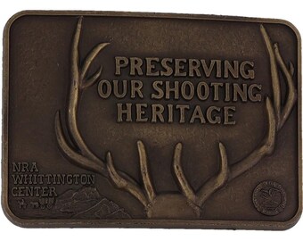 Nra Elk Antlers Shooting Heritage Hunting Hunter Wildlife Vintage Belt Buckle