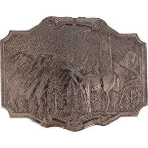 Hebilla de cinturón vintage para caza de ciervos, ciervos, ciervos, ciervos del oeste, ciervos ...