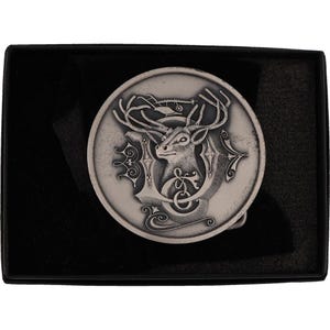 John Deere 1884 Trademark Deer Stag Farmer Farming 80s Nos Vintage Belt Buckle Agricultural Equipment Hunter Hunting Jd Farm Farmer Western