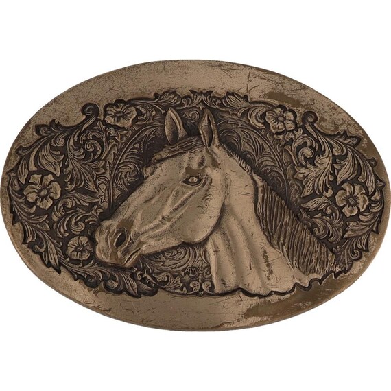 Western Rodeo Horse equestrian belt buckle Mare Horse Horseback Cowgirl Cowboy Western Trophy 1980s  main image 4