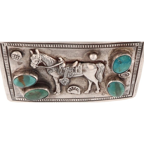 Sterling Silver Turquoise Horse Native American H… - image 9