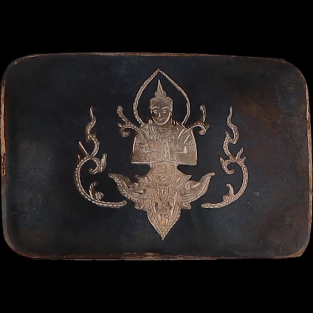 Sterling Silver Siam Niello Thailand Thai Buddha Buddhist  display picture 3