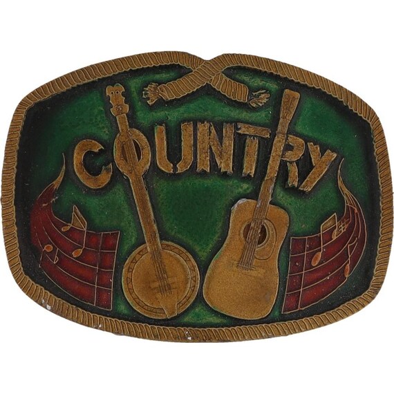 Western Country Music Guitar Banjo Musicians belt buckle Choose Color New Country Western Music Guitar Banjo Fiddle Vintage Belt  main image 4