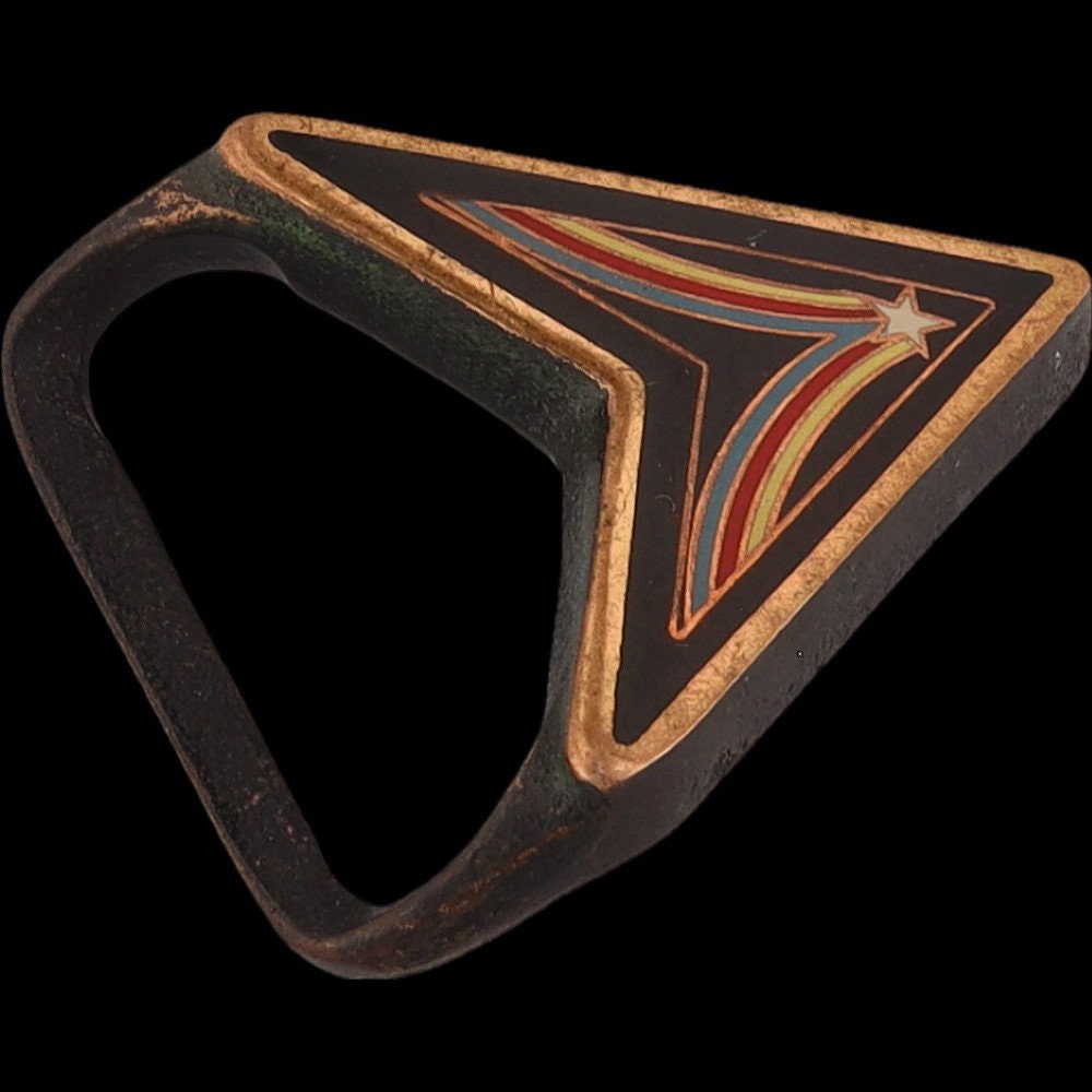 Rare Brass Tech Ether Flying V Cloisonne Arrow Hippie 82  display picture 2