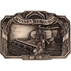 New Massey Ferguson MH 410 Tractor Harris Farmer Farming NOS Vintage Belt Buckle Farm Equipment Machinery Implement Sign Logo Ji Ih