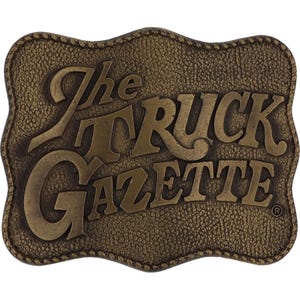 Truck Gazette antiek transporttijdschrift reclame 80 vintage bord met riemgesp Aec Trucker Trucking Semi-tractor Trailer
