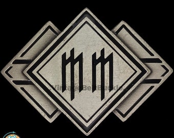 New MM Marilyn Manson Belt Buckle Band Music Memorabilia Heavy Metal Goth Gothic Fan Rock Roll Album Dark Emo Horror Antichrist Superstar