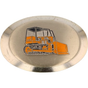 Case 1450 Dozer cingolato 1450b Bulldozer Attrezzatura da costruzione Anni '80 Fibbia per cintura vintage Attrezzatura per operatore Macchinari pesanti Operatore