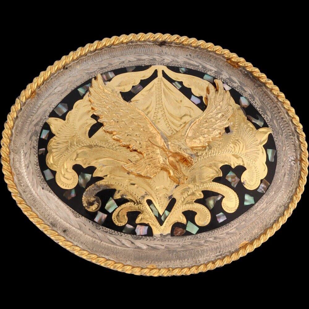 Xl Silver P Eagle Cowboy Cowgirl Western Flower Floral  display picture 1