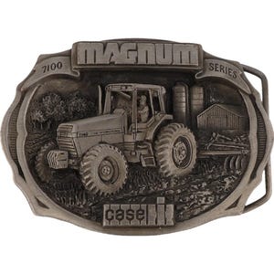 1987 Case Ih 7100 Magnum 7140 trattore agricolo agricoltura anni '80 fibbia cintura vintage fattoria Ihc Agri King 1570 attrezzatura agricola Farmall