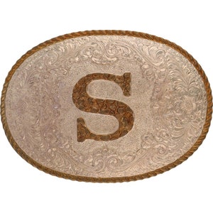 Hebilla de cinturón vintage nueva de plata con la letra P y el nombre inicial de Sam Scott, Steve Shawn, NOS, Seth, Samuel Sawyer, Steven Spencer, Stephen Sean Sterling y Shane