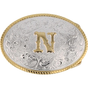 Hebilla de cinturón con la letra inicial P N de plata de ley y el nombre Noah Nathan Nick Nate Nicholas Nancy Nathaniel Nicholas Naomi Natalie Nolan Nadia