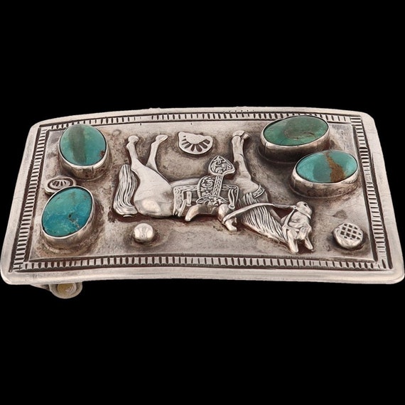 Sterling Silver Turquoise Horse Native American H… - image 7