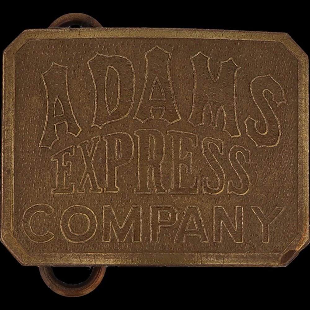 Adams Express Company by Tiffany Co New York Solid Brass Belt Buckle Brass Adams Express Company Tiffany Studio Ny Fantasy 1970s  main image 2