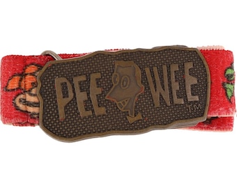 Pee-Wees Playhouse Pee Wee Tv Television Show Herman Paul Reubens Vintage Belt Buckle Childs Rare Toy Memorabilia Promotional