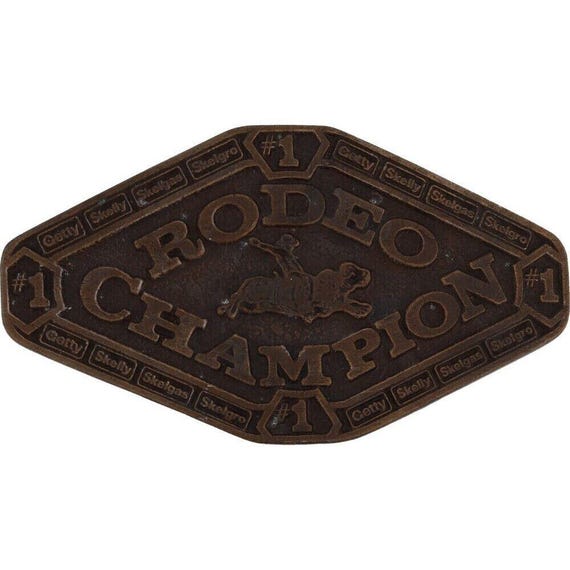 Fibbia Cintura Western Cowboy - Stile Rodeo Bull Rider - Metallo Multicolore Per Uomo