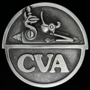 Cva Connecticut Valley Arms Mountain Rifle Hunting Shooting Flintlock Muzzleloader Blackpowder Guns Western Gift 1970s Vintage Belt Buckle