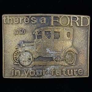 Henry Ford Detroit Model T A Classic Car Show 1970er Jahre Vintage Gürtelschnalle