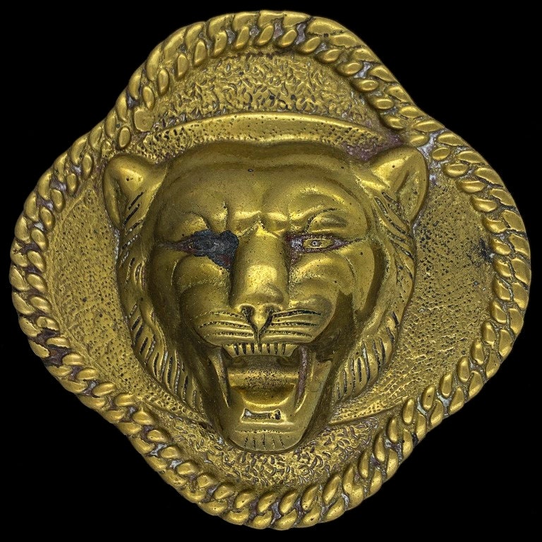 Buy Brass Lion Head Big Cat Roar Cat Wild Animal Art Artwork  display picture 3