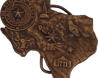 New Texas Texan Ft Worth Dallas Houston Austin Western Cowboy 1970s Nos Vintage Belt Buckle Southern Pride Cowgirl Alamo El Paso Armadillo