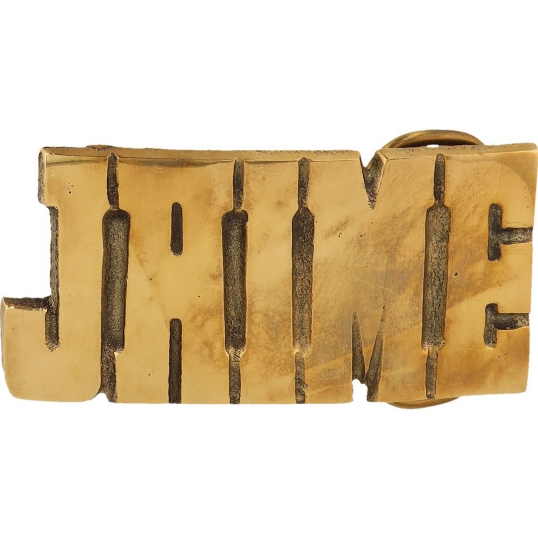 New Brass Jamie James Jamiee Name Tag 1970s Nos Vintage Belt Buckle ...