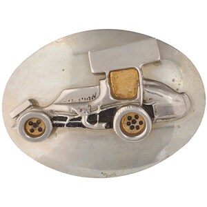 Racing Sprint Car Dirt Track Race Nascar Motorsports 1980s Vintage Belt Buckle Speedway Racer Drag Winged Racecar Day Sprintcar Off Road