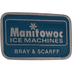 Manitowoc Ice Machines Dispenser Cube Bray & Scarff 80s Nos Vintage Belt Buckle Machine Countertop
