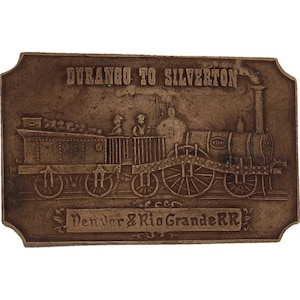 Durango Silverton Narrow Gauge Railroad Railway D&Sng Train 70s Vintage Belt Buckle Railroad Locomotive Railway Freight Rail Car Transport