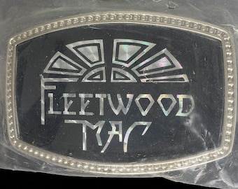 New Fleetwood Mac Not Pacifica Band Rock Roll Stevie Nicks Promo Music Memorabilia Fan Gift Rare Prism Hologram 70s NOS Vintage Belt Buckle