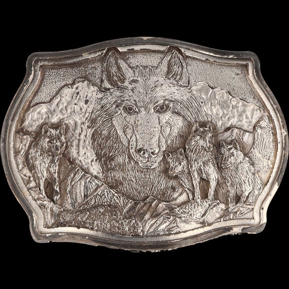 Brass Silver P Wolf Pack Wolves Western Southwest… - image 3