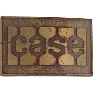 Escavatore cingolato Case Bulldozer Caricatore Costruzione Fibbia per cintura vintage anni '80 Attrezzatura Operatore di macchinari pesanti