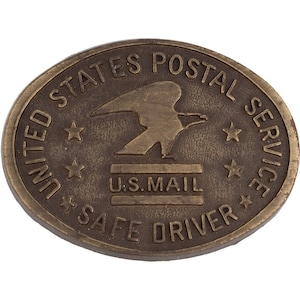 Servicio Postal de los Estados Unidos (USPS), empleado postal, cartero, hebilla de cinturón vintage de los años 80, cartero, jefe de correos, empleado de los Estados Unidos (USPO), hombre de correos.