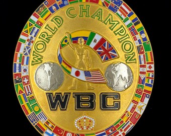 Rare Muhammad Ali Heavyweight Champion Belt Buckle Wbc World Boxing Council Heavyweight Champion 1985 Vintage Memorabilia