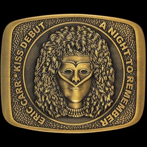 KISS Eric Carr Debut Not Pacifica Band Promo Music Memorabilia Rock N Roll Rare Ace Paul Gene New Package 1980s NOS Vintage Belt Buckle